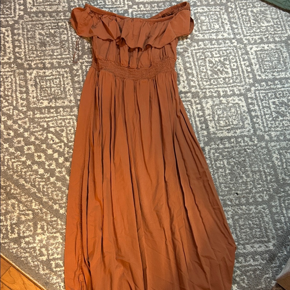 Old Navy Strapless Rust Dress